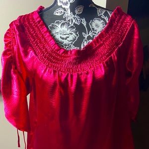 Project Runway Women’s Shoulder Top, New “Sale Priced” Christmas RED